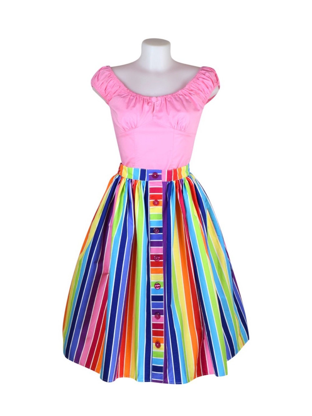 Hell Bunny Rainbow Skirt